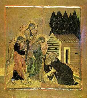 Явление Святой Троицы преподобному Александру Свирскому